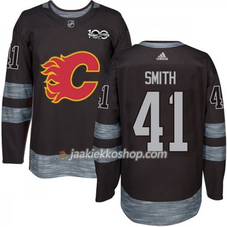 Miehille NHL Calgary Flames Pelipaita Mike Smith 41 1917-2017 100th Anniversary Adidas Musta Authentic